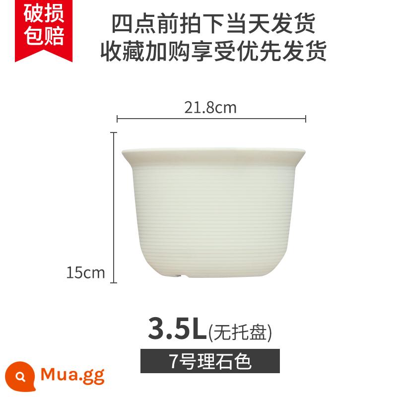 Alice Nhựa Nhựa Bát Điều Khiển Gốc Vàng Địa Nhiều Thịt Dày Thông Giả Gốm Mống Mắt Hoa Lớn - Màu đá cẩm thạch số 7 [Zhongbo]