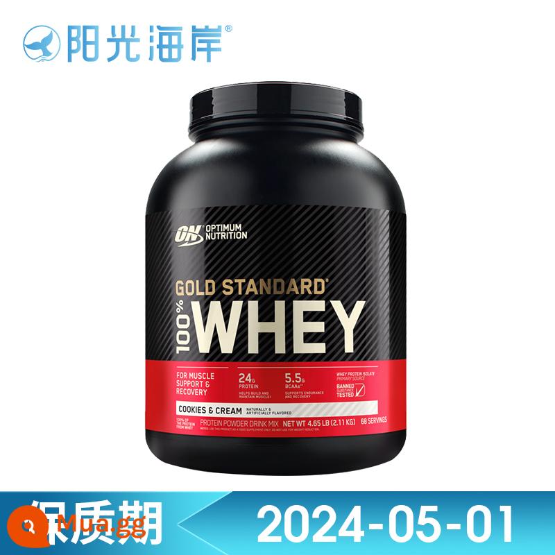 TRÊN optimon gold whey protein bột thể hình bột xây dựng cơ bắp bột dinh dưỡng bột xây dựng cơ bắp WHEY5 lbs/lon dành cho người lớn - Bánh quy & Hương vị kem 2110g/4,65 lbs