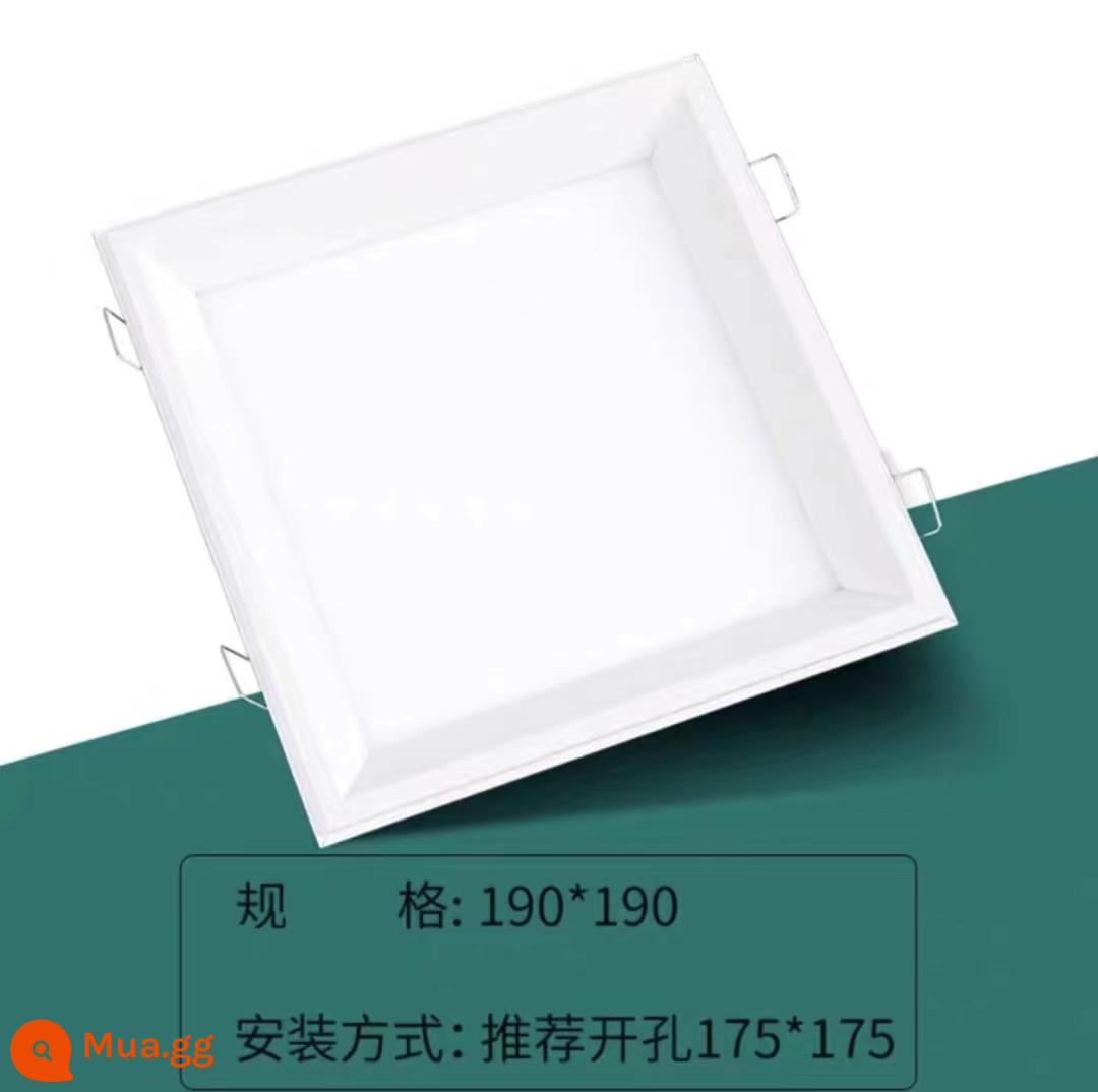 Đèn LED mờ ba màu 19x19 Đèn phẳng tổ ong Đèn LED bảng lớn khung trắng khung đen Đèn vuông 20x20 - Thời trang trắng [19x19] 16 watt