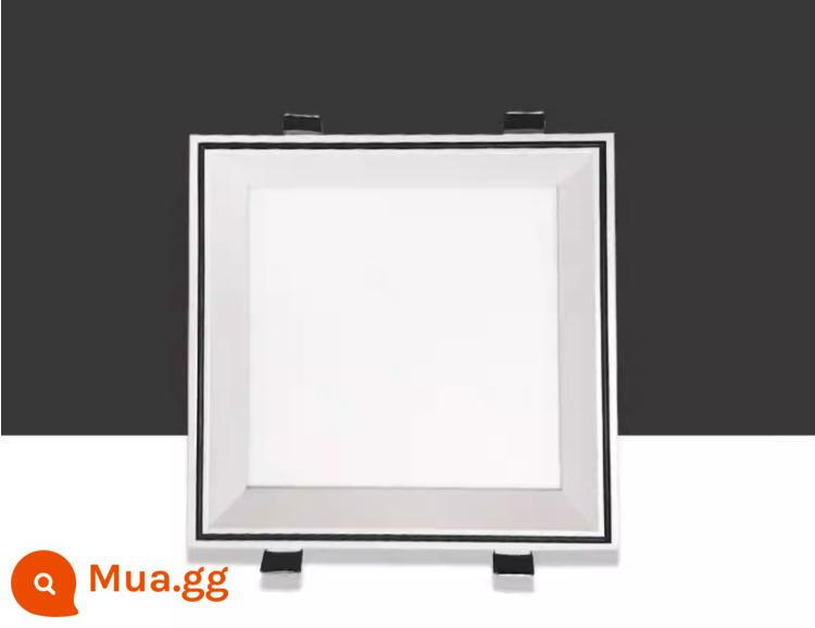 Đèn LED mờ ba màu 19x19 Đèn phẳng tổ ong Đèn LED bảng lớn khung trắng khung đen Đèn vuông 20x20 - Dải đen khung trắng [19x19] 16 watt