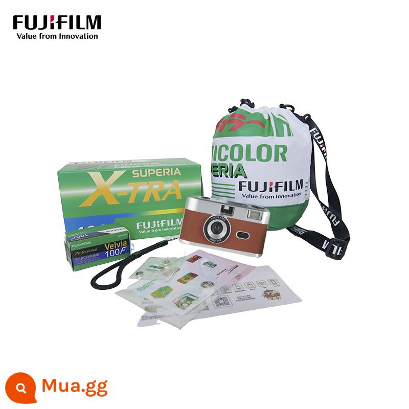 Fuji X-TRA400 Retro Fool Pickup Hộp Quà Máy Ảnh Phim Không Dùng Một Lần Phim Có Thể Thay Thế Quà Tặng Sinh Nhật - Hộp quà đón ánh sáng màu nâu