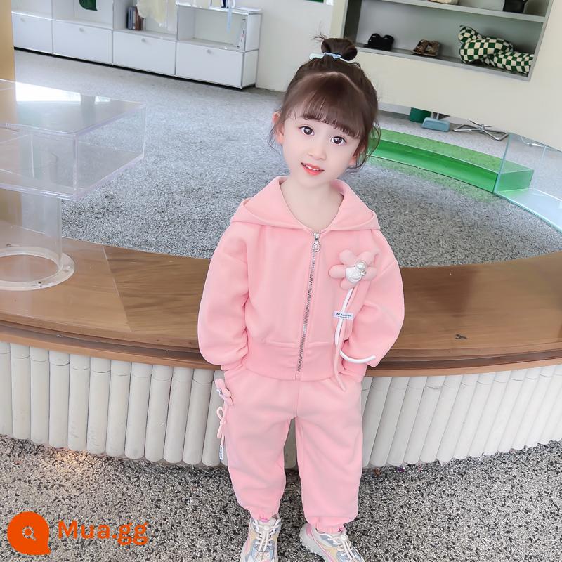 Cô gái mùa xuân và mùa thu 2022 Mạng nước ngoài mới của Nữ sinh Red Set Girls Fashion Fash - Hồng