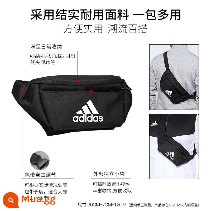 Túi đeo chéo adidasAdidas dành cho nam và nữ thể thao chạy bộ ngoài trời công suất lớn túi đeo vai đa chức năng túi đeo ngực - [Phòng chứa dây kéo hai lớp-FN0890