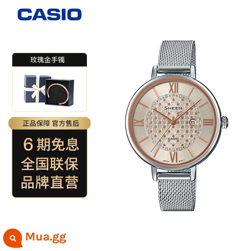 [Tự vận hành] Đồng hồ CASIO Đồng hồ thạch anh SHEEN dòng máy nữ SHE-4528 - SHE-4059M-4AUPR