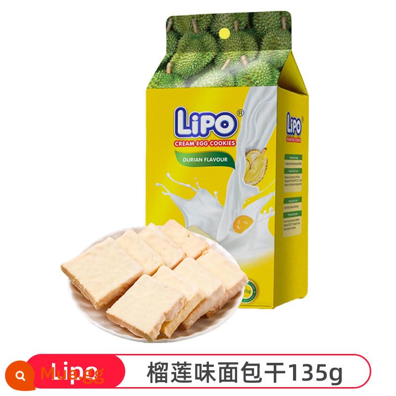 [Tự vận hành] Bánh quy sữa nhập khẩu lipo rusk Việt Nam ăn sáng đồ ăn nhẹ thông thường màu đỏ - Bánh quy hương sầu riêng 135g