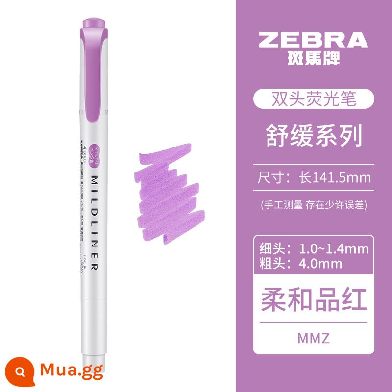 [Tự vận hành] Bút dạ quang mềm hai đầu dòng Mildliner dòng Zebra (ZEBRA) bút đánh dấu dòng đơn sắc bút đánh dấu học sinh WKT7 - Màu đỏ tươi mềm/MMZ