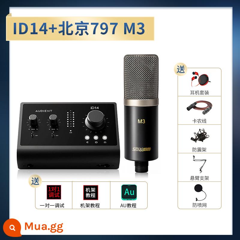 Audient/Orton ID4 ID14 MKII Ghi âm chuyên nghiệp Dubbing Truyền phát trực tiếp Thẻ âm thanh bên ngoài - iD14+Bắc Kinh 797 M3