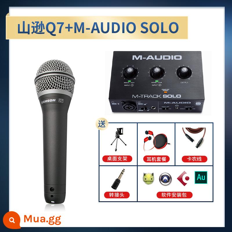 Người Mỹ SAMSON Shanson Q7 micrô vòng tròn di chuyển micrô Behringer um2 đặt Q8X ghi âm bài hát trực tiếp K - Q7+M-âm thanh SOLO