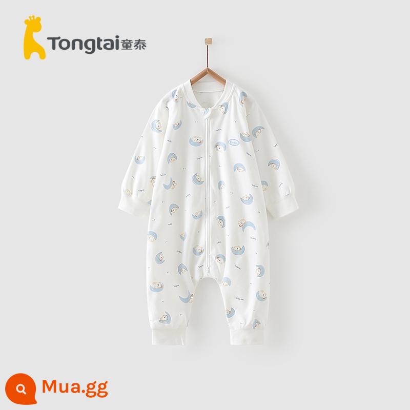 Tongtai bốn mùa bé trai và bé gái túi ngủ cotton nguyên chất chia chân dây kéo đôi với chăn chống giật chống giật - Snooze Koala (tay áo dài phong cách bốn mùa)