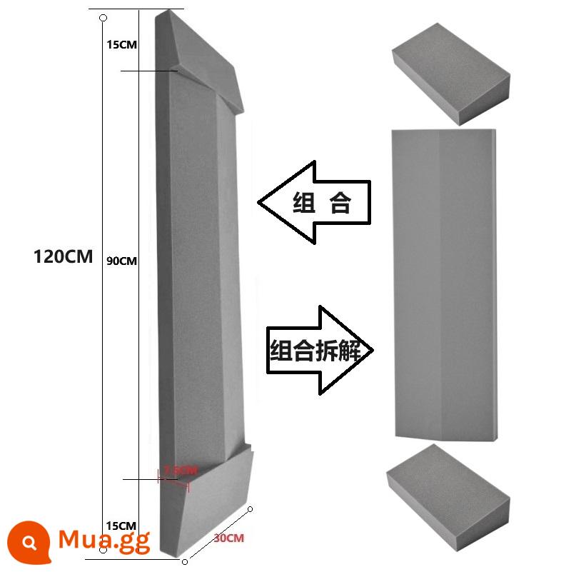 Rạp hát tại nhà HIFI phòng nghe nhìn phòng thu âm phòng thu âm trong nhà trang trí tường bên Mút xốp chống cháy hấp thụ âm thanh tự dính - Gạch chống cháy màu xám 30*120 (có keo)