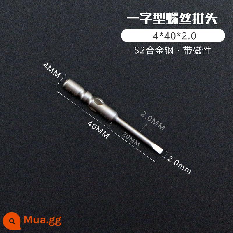 Yuxing 800 từ lô đầu 3C đầu tuốc nơ vít điện hợp kim S2 đầu tuốc nơ vít điện từ tính 1.5/2/2.5/3/4.0 - 4*40*2.0mm