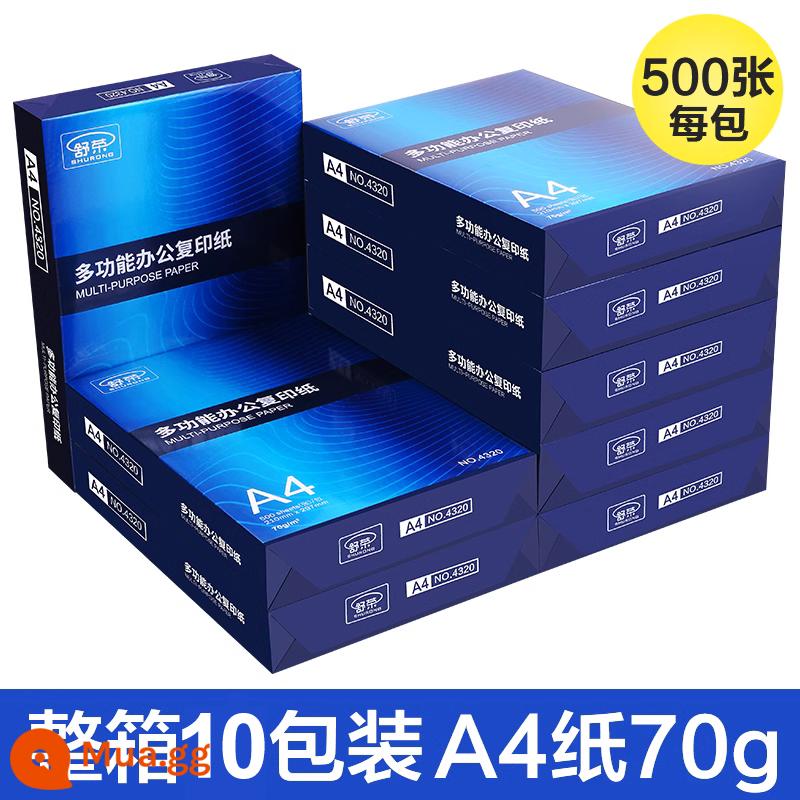 Miễn phí vận chuyển giấy A4 giấy in và photocopy 70g/80g túi đeo vai 500 tờ một gói giấy trắng a4 giá cả phải chăng giấy nháp học sinh sử dụng hộp đầy đủ 5 gói một hộp bốn tờ văn phòng phẩm Giấy A4 sỉ Shu Rong - [Văn phòng chất lượng] A4 2 hộp 10 gói-70g/5000 tờ