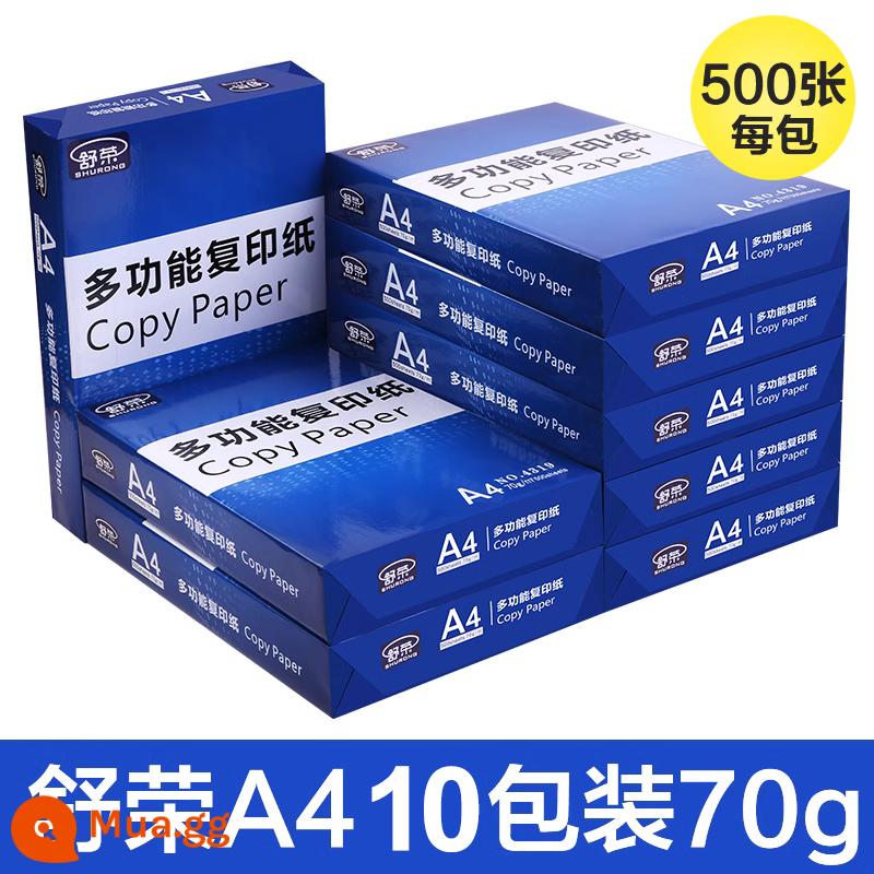 Miễn phí vận chuyển giấy A4 giấy in và photocopy 70g/80g túi đeo vai 500 tờ một gói giấy trắng a4 giá cả phải chăng giấy nháp học sinh sử dụng hộp đầy đủ 5 gói một hộp bốn tờ văn phòng phẩm Giấy A4 sỉ Shu Rong - [Văn phòng tại nhà hàng ngày] A4 hai hộp 10 gói-70g/5000 tờ