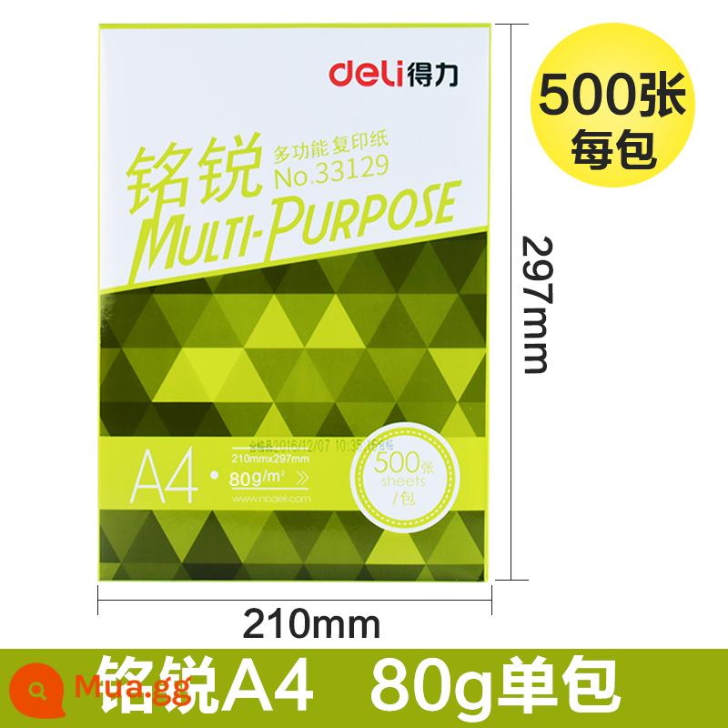 Giấy in A4 mạnh mẽ Túi đeo vai 70g 100 tờ một gói đồ dùng văn phòng sao chép hai mặt miễn phí vận chuyển giấy in màu a4 giấy trắng 500 tờ giấy trắng học sinh sử dụng giấy nháp dày - [Hot sale] Túi đeo vai Mingrui A4 80g 500 tờ