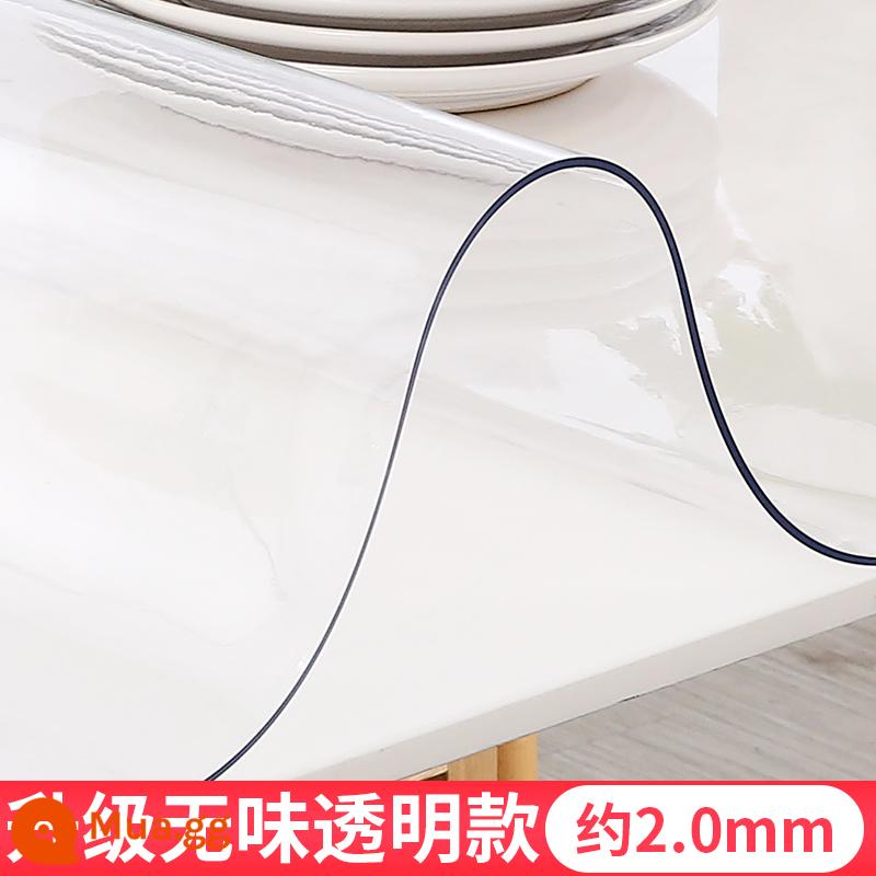 Thủy tinh mềm hình bầu dục PVC Tablecloth Waterproof Anti -hot Anti -hot -Free trong suốt Bàn đệm nhựa Bàn ăn nhựa Pad - Kháng khuẩn dành cho mẹ và bé phiên bản 2.0 không mùi và trong suốt