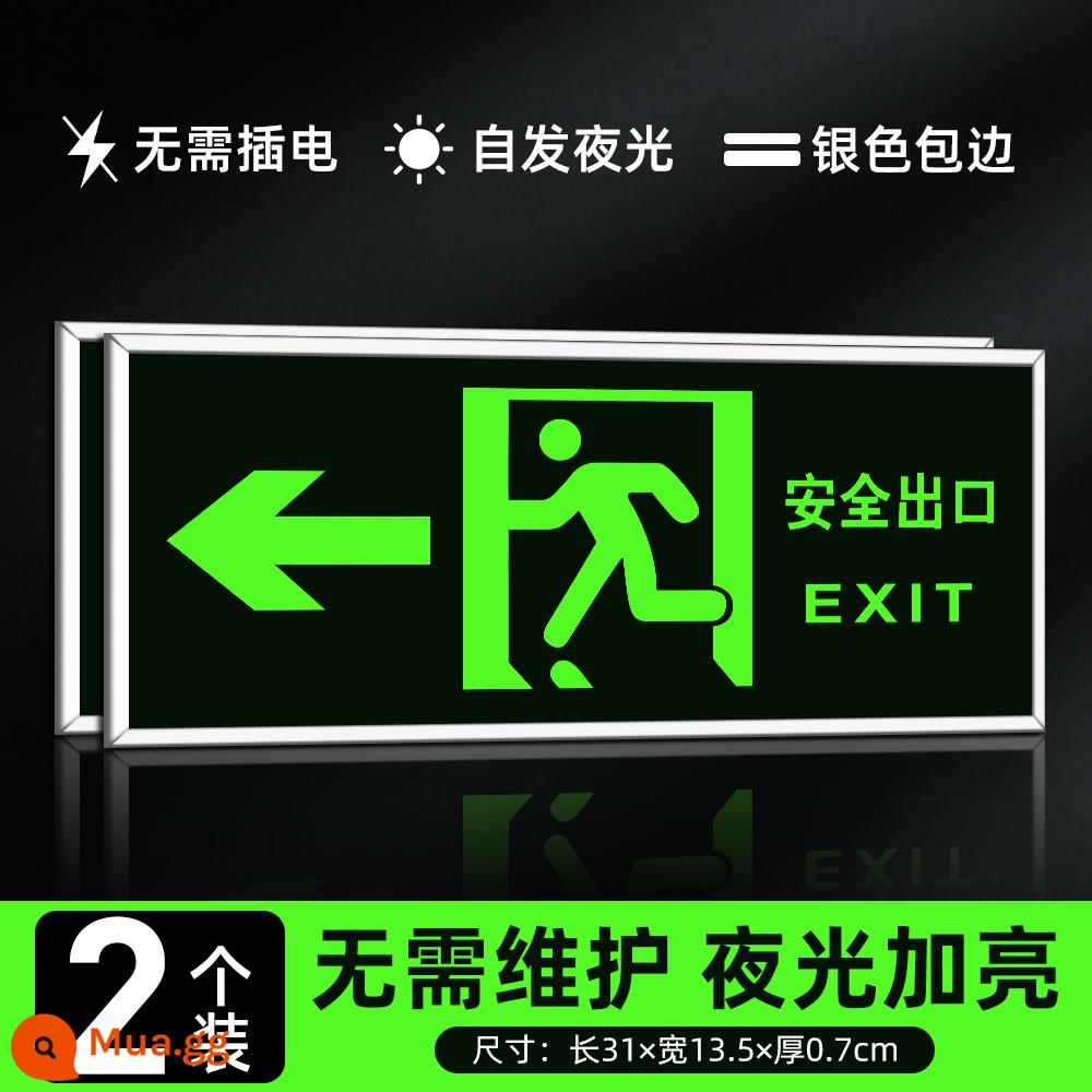 Biển báo thoát hiểm an toàn, biển báo cháy, biển chỉ dẫn, biển chỉ dẫn, dán thoát hiểm an toàn, tự phát sáng thoát hiểm, thoát hiểm, dán dạ quang, biển chỉ dẫn, biển cảnh báo lối đi cầu thang, biển phát quang - [Gói 2] Nhãn dán tường/cửa thoát hiểm an toàn