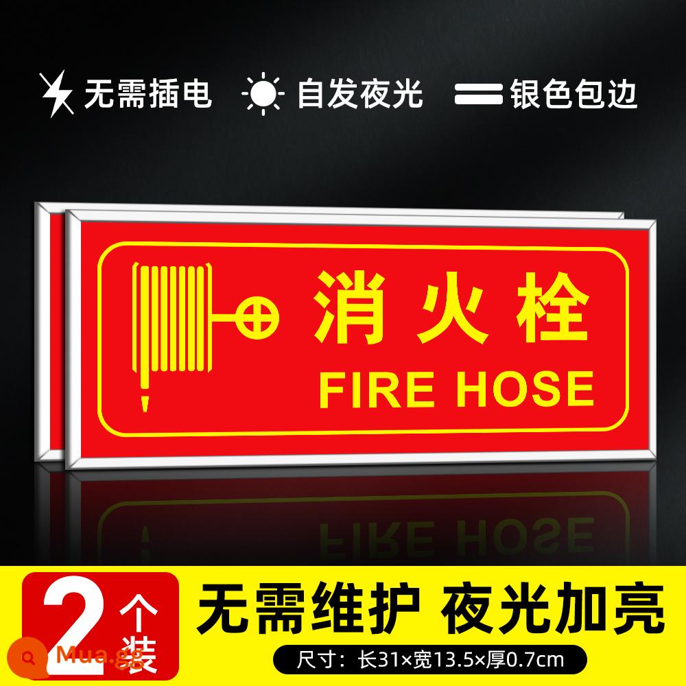 Biển báo thoát hiểm an toàn, biển báo cháy, biển chỉ dẫn, biển chỉ dẫn, dán thoát hiểm an toàn, tự phát sáng thoát hiểm, thoát hiểm, dán dạ quang, biển chỉ dẫn, biển cảnh báo lối đi cầu thang, biển phát quang - [Gói 2 cái] Vòi cứu hỏa/nhãn dán tường