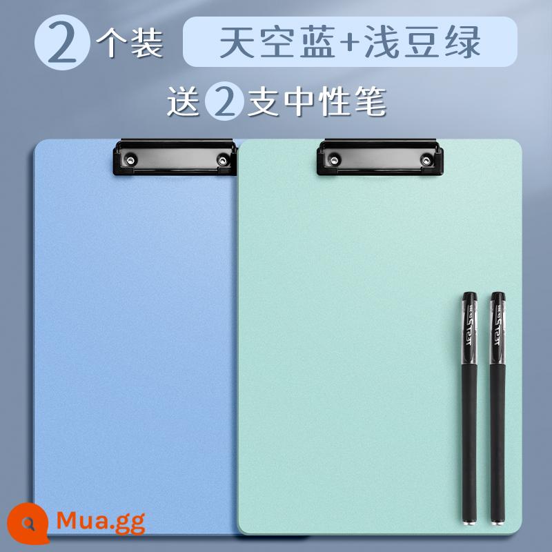 a4 hội đồng quản trị kẹp thư mục bằng văn bản pad sinh viên học tập viết hội đồng quản trị biên bản họp hợp đồng văn phòng nguồn cung cấp dọc giấy kiểm tra cuốn sách clip cố định giấy cứng bảng vẽ điểm menu clip ván ép - 2 miếng [xanh da trời + xanh đậu nhạt]