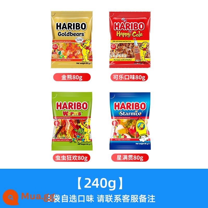 Haribo Kẹo dẻo Haribo Bear qq Kẹo dẻo hương trái cây Đồ ăn nhẹ dành cho trẻ em Nhập khẩu từ Đức cho dịp Giáng sinh - [240g] 3 túi tùy chọn, vui lòng liên hệ bộ phận chăm sóc khách hàng để nhận xét.