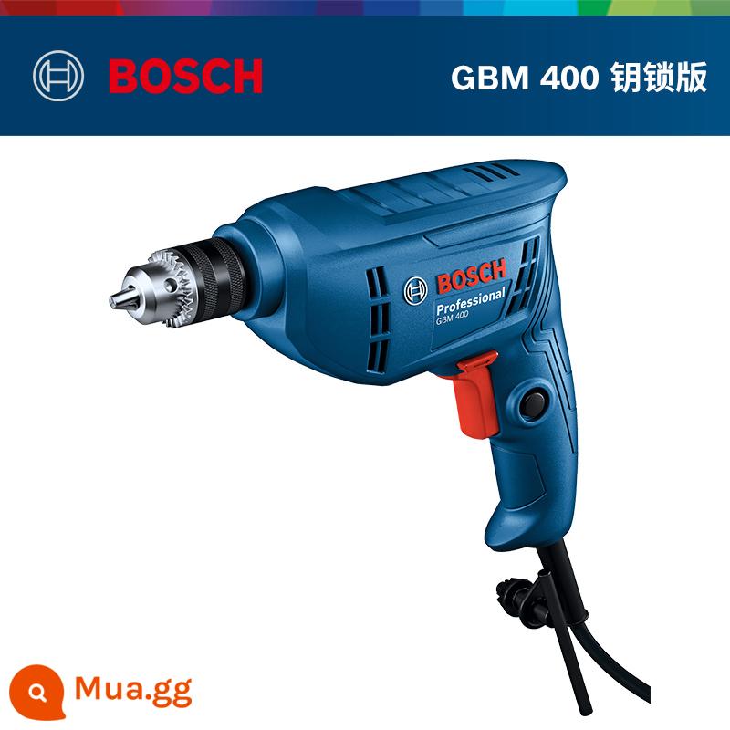 Máy khoan điện Bosch đèn pin khoan tuốc nơ vít điện máy khoan điện đa năng dụng cụ khoan GBM400 - Phiên bản khóa phím GBM 400