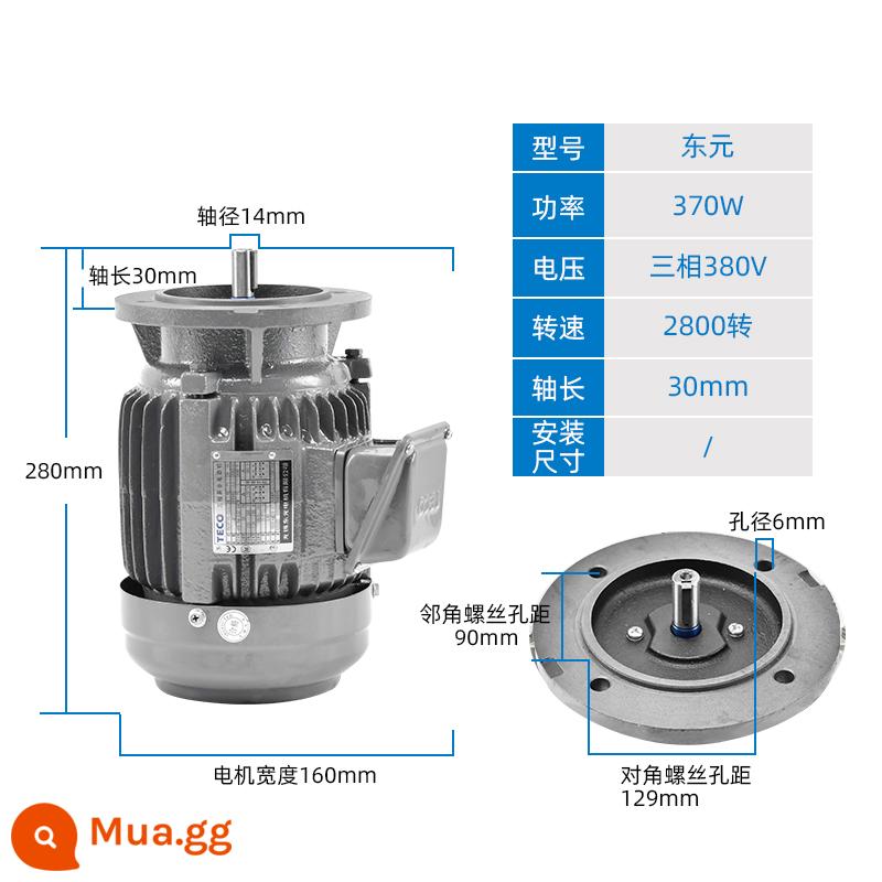 Chịu nhiệt độ cao trục mở rộng động cơ quạt lò nướng lò nướng chu trình nhiệt công nghiệp quạt khuấy cánh quạt gió 750W - TECO màu vàng nhạt không chuẩn 370W/2800 vòng/phút/380V