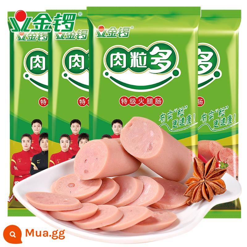 [Cửa hàng hàng đầu của Jinluo] Wang Zhongwang không tinh bột 240g * 4 túi đồ ăn nhẹ thịt giăm bông xúc xích nguyên hộp bán buôn miễn phí vận chuyển - Xúc xích giăm bông 240g*4 túi