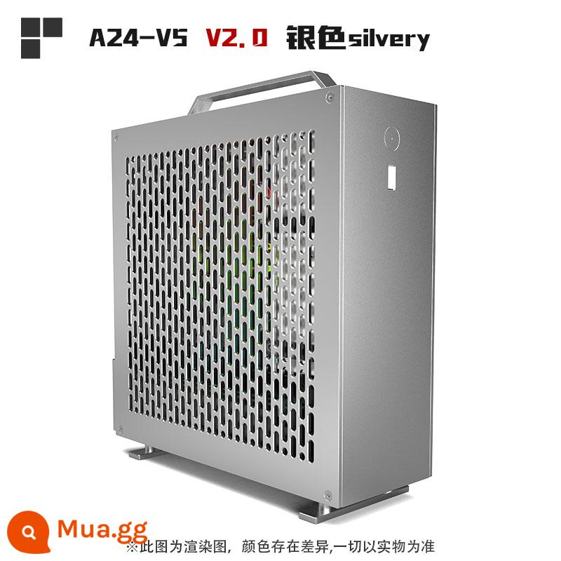 Spot Lzmod 4.3 lít mini A24-V4 card màn hình độc lập 1u nguồn itx case chính tùy chỉnh - Bạc A24-V5