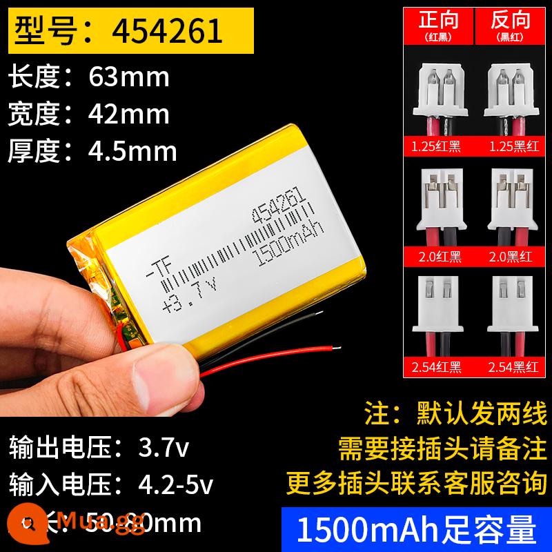 Máy ghi âm lái xe pin lithium 3.7v polymer Tai nghe Bluetooth Lingdu theo dõi áp suất lốp tích hợp pin sạc - 454261/1500mA/hai dòng