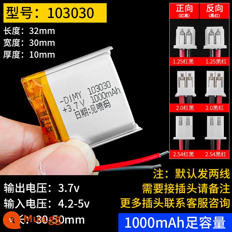 Máy ghi âm lái xe pin lithium 3.7v polymer Tai nghe Bluetooth Lingdu theo dõi áp suất lốp tích hợp pin sạc - 103030/1000mA