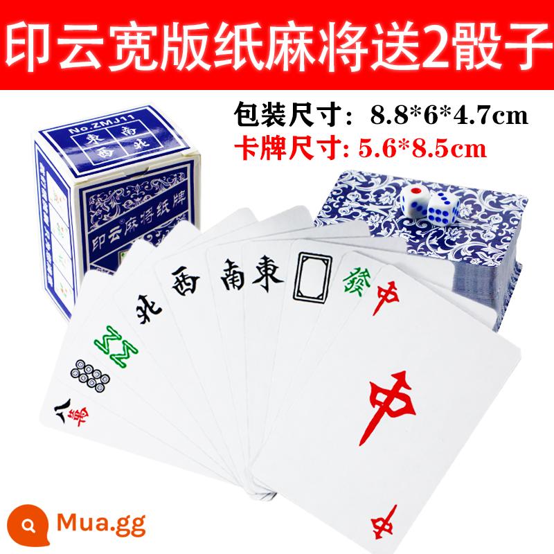 Solitaire mạt chược chơi bài nhựa du lịch mini mạt chược solitaire poker miễn phí 2 xúc xắc miễn phí vận chuyển - Mạt chược giấy khổ rộng Yinyun