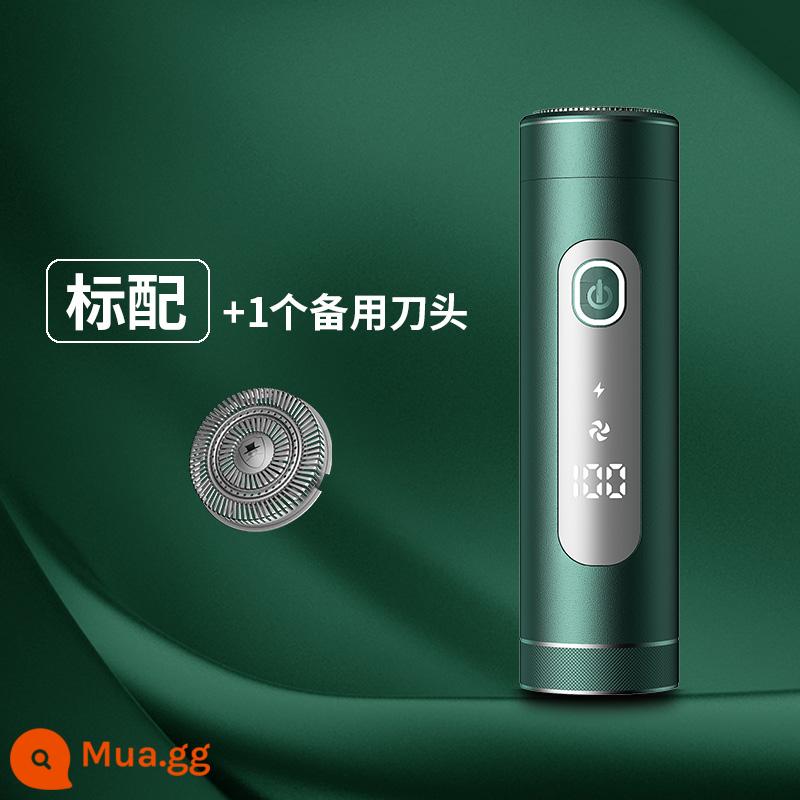 Xiaomi Youpin Razor Electric Men's Razor Washable Beard Smart Mini Portable for Boyfriend - Mẫu 9D hàng đầu-màu xanh lá cây, lưỡi thay thế miễn phí*1