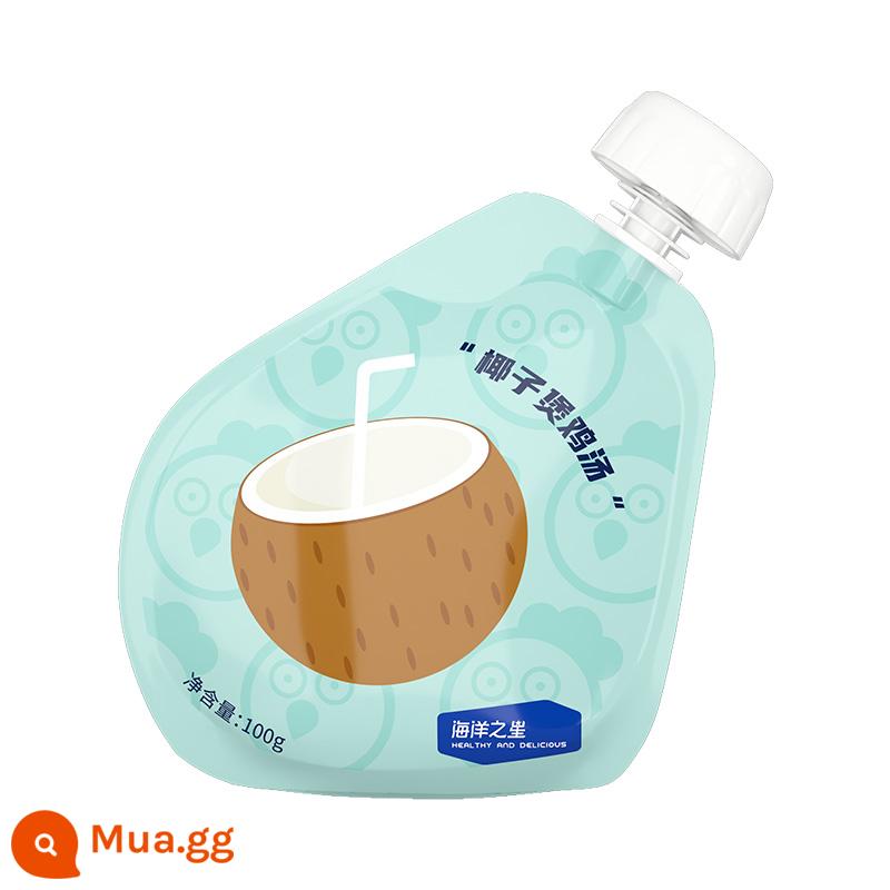 Ocean Star Đồ ăn nhẹ cho thú cưng Súp collagen Đồ ăn nhẹ cho mèo Đồ ăn nhẹ cho chó Đồ ăn nhẹ cho mèo Thức ăn ướt Gói súp dưỡng ẩm - Súp gà dừa