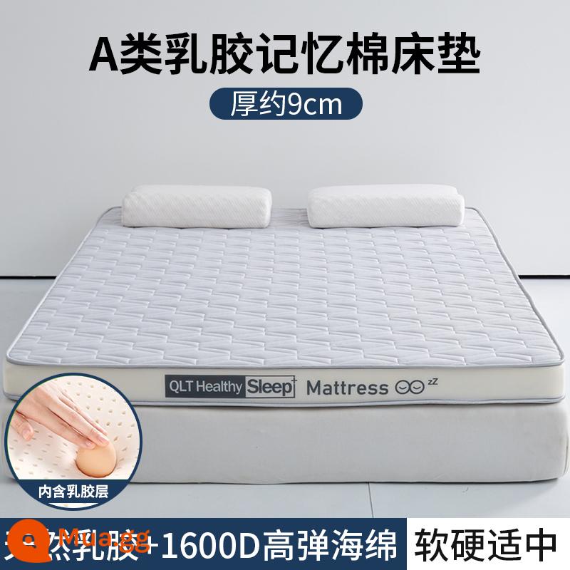 Vịt Vịt Nệm Cao Su Top Mười Đệm Mềm Nhà Tất Nam Nhớ Xốp Ký Túc Xá Sinh Viên Dày 1.5 M Thảm 811 - [Loại A] Màu xám chữ W [đảm bảo thu gọn/độ dày 9CM]