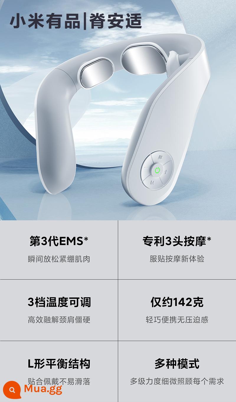 Xiaomi Mijia Máy Mát Xa Cột Sống Cổ Máy Mát Xa Vai Và Cổ Điện Nhào Cổ Hiện Vật Nhà Nén Nóng Massage 22 - Máy mát xa cổ tử cung Xiaomi Youpin [SF Express]