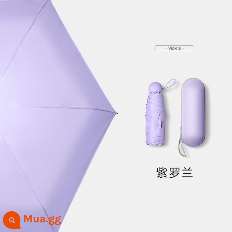 Hàng Chính Hãng Chính Hãng] Dù Che Nắng Che Nắng Che Nắng Chống Tia UV Mini Capsule Ô Dù Đi Nắng Dù Kép Nữ 893 - Tím-Chống nắng chuyên nghiệp★Khung hợp kim hàng không★Sử dụng được dù trời mưa hay nắng★Hộp đựng miễn phí (màu đặc)