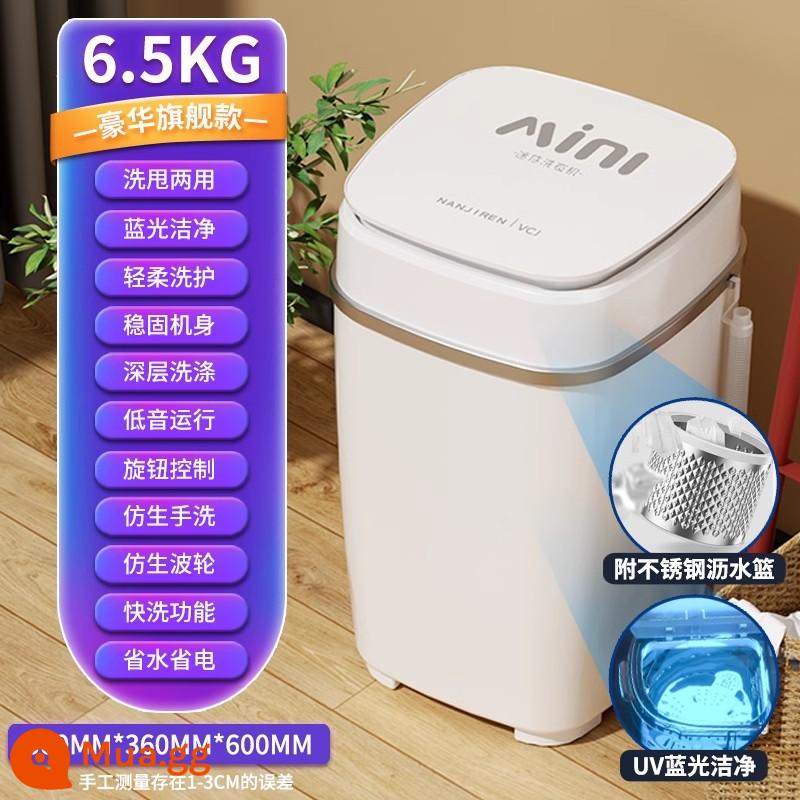 VCJ baby nhỏ bán tự động công suất lớn giặt mini tất cả trong một đồ lót máy giặt gia đình ký túc xá 946 - Kiểu giặt mạnh mẽ màu trắng ngà (Thương hiệu Nanjiren/VCJ được giao ngẫu nhiên)