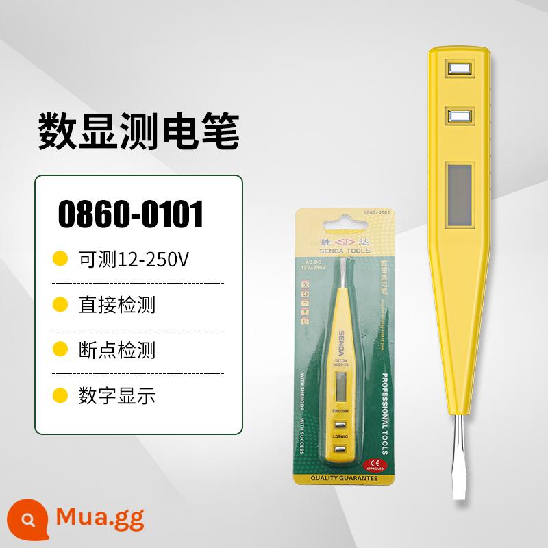 Bút thử điện BTE Bangte thợ điện đèn sáng màu đặc biệt bút thử điện thông minh thử ngắt cảm ứng thử điện on-off 1950 - Bút điện kế hiển thị kỹ thuật số 12V-250V