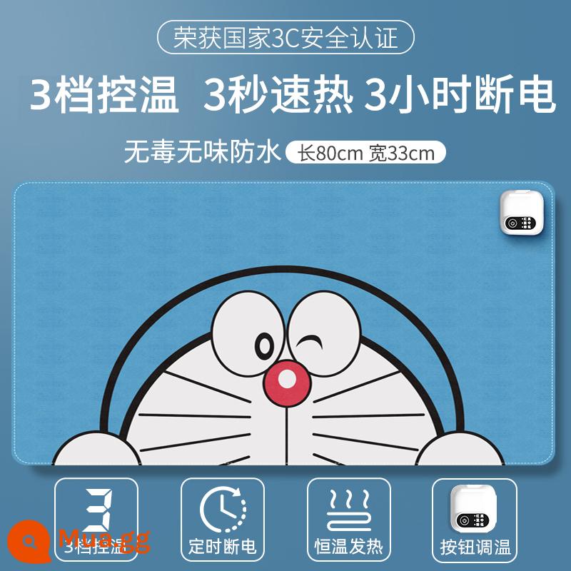 [Chính thức Chính hãng] Tấm lót chuột có sưởi Máy sưởi cực lớn Máy sưởi ấm tay Máy tính để bàn Máy sưởi bàn điện 893 - Được nâng cấp và dày lên - Jingle Cat Large [80*33cm] Làm nóng nhanh 3 giây + 3 mức điều chỉnh nhiệt độ.