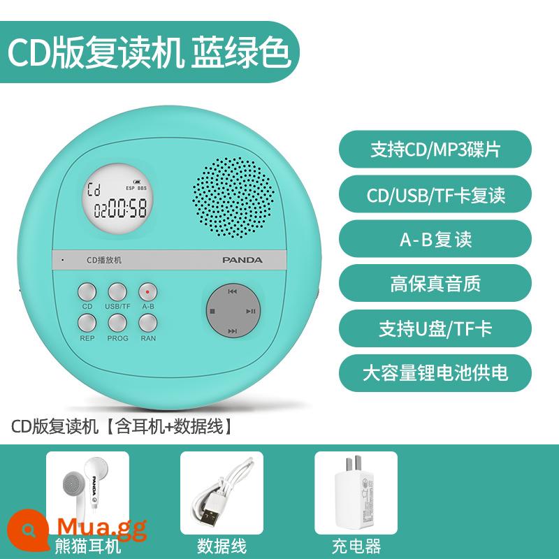 Panda F-01 Đầu CD Đĩa Repeater Học Tiếng Anh Máy Nghe Nhạc Đĩa MP3 Đĩa Nhà 774 - Xanh lam + sạc [bao gồm tai nghe panda + cáp dữ liệu]