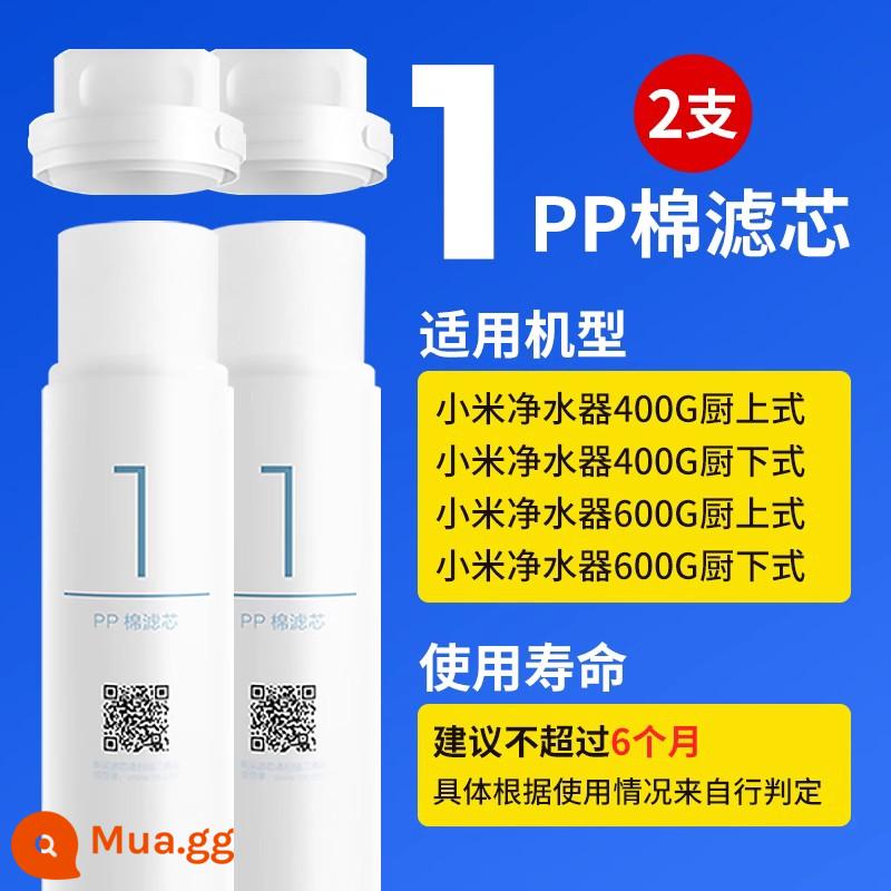 Máy lọc nước Xiaomi lõi lọc bông PP trước sau thẩm thấu ngược RO số 1 số 2 số 3 số 4 số 400G600G 1891 - ✿[Số 1+Số 1] Hai lõi lọc bằng bông PP-Xiaomi chính hãng