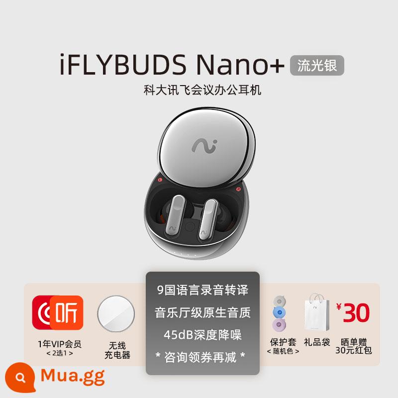 iFlytek Tai Nghe Phiên Dịch Đồng Thời Nano + Ghi Âm Hội Nghị Dịch Bluetooth Không Dây Giảm Tiếng Ồn Trong Tai 1953 - Tư vấn giảm giá · Streamer bạc