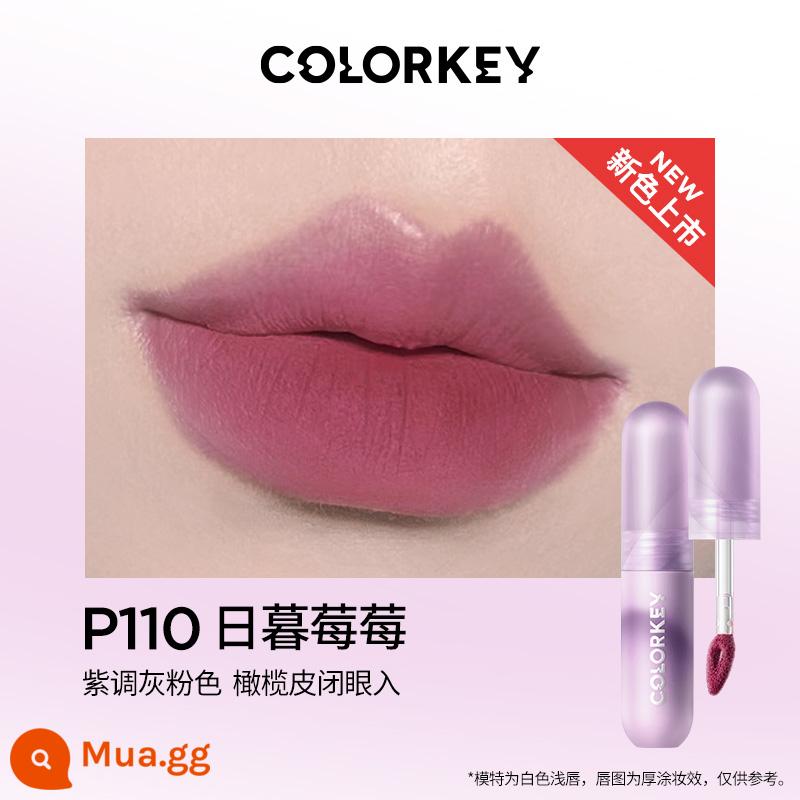 Colorkey Kelaqi son bóng không khí nhung gương quế chó môi mới bùn son môi chính thức soái hạm 443 - P110 Quả mọng Nippon