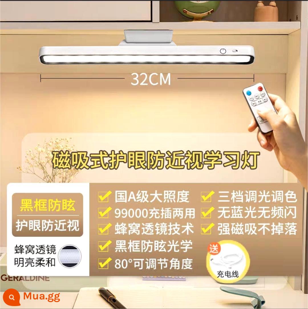 Đèn bàn bảo vệ mắt nghiên cứu đặc biệt đèn ngủ có thể sạc lại ký túc xá sinh viên phòng ngủ đèn cạnh giường ngủ đèn bàn nhỏ đèn bàn 1098 - Mẫu điều khiển từ xa có thể sạc lại + điều chỉnh độ sáng vô cấp và bảo vệ mắt màu + đèn từ tính di động