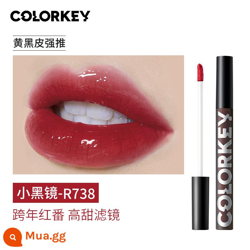 Colorkey son bóng Kelaqi air matte son môi mới son bùn son sương nữ chính hãng Ke Keqila 443 - R738-Sắc đỏ đêm giao thừa