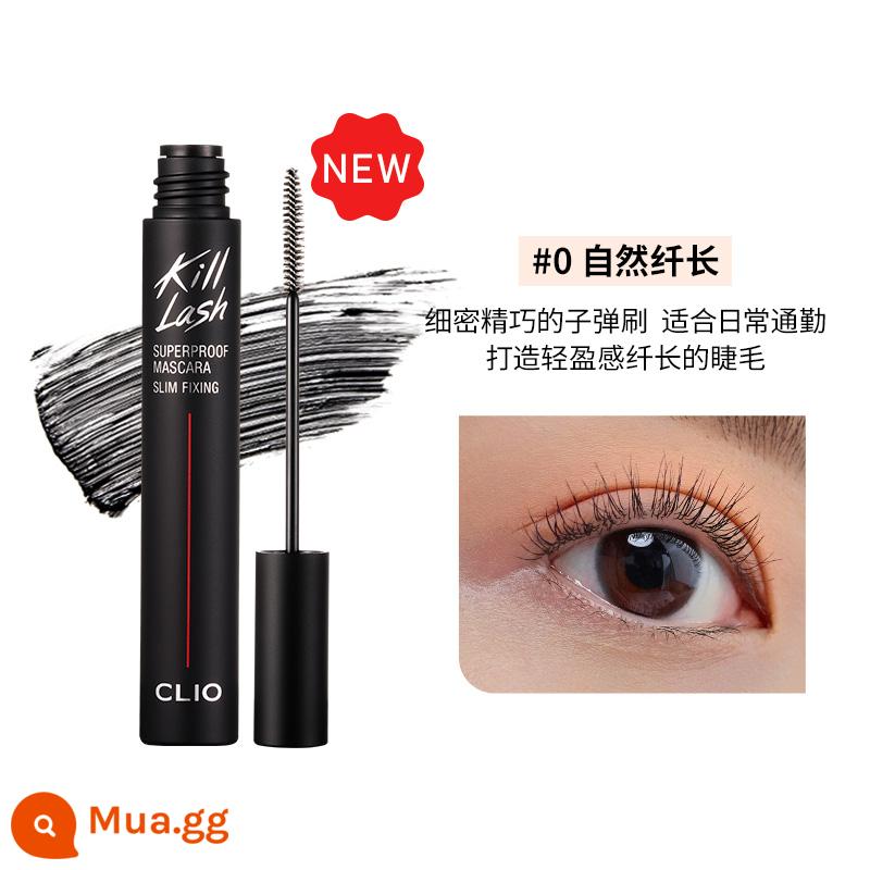 Mascara clio Kelaiou cong, thanh mảnh, ống dày màu đỏ, không thấm nước, không lem, trang điểm flagship store 443 - 00mỏng tự nhiên