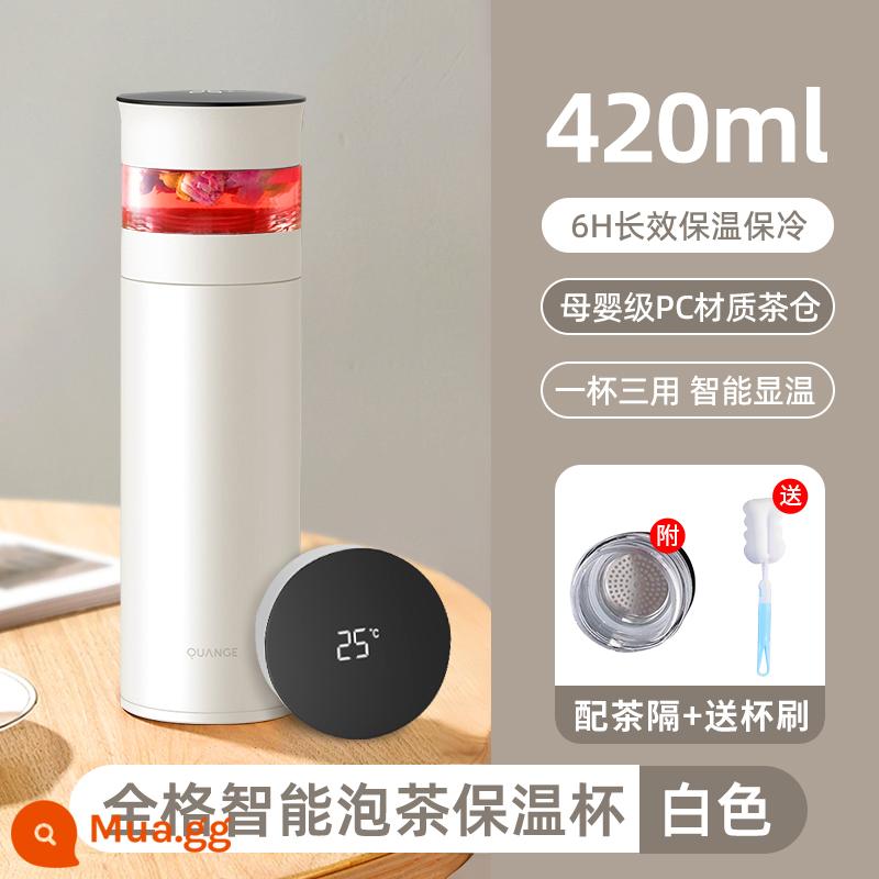 Suning lựa chọn kỹ càng cốc giữ nhiệt nam nữ 2023 mới 316 tách trà inox 847 - [Xiaomi Youpin] Cốc trà hiển thị thông minh Quange màu trắng (Chất liệu dành cho bà mẹ và trẻ sơ sinh) Đi kèm với bàn chải cốc