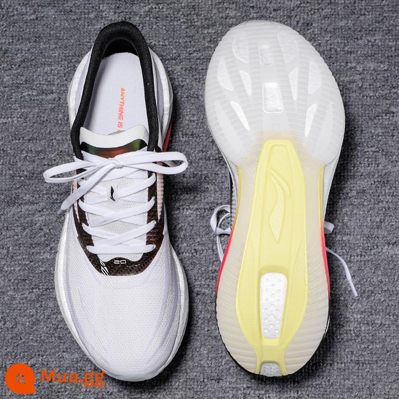 Giày chạy bộ thế hệ 20 siêu nhẹ Li Ning giày nam 2023 giày chạy bộ nam siêu nhẹ thế hệ 20 giày thể thao nam ARBT001 - tiêu chuẩn trắng/đen