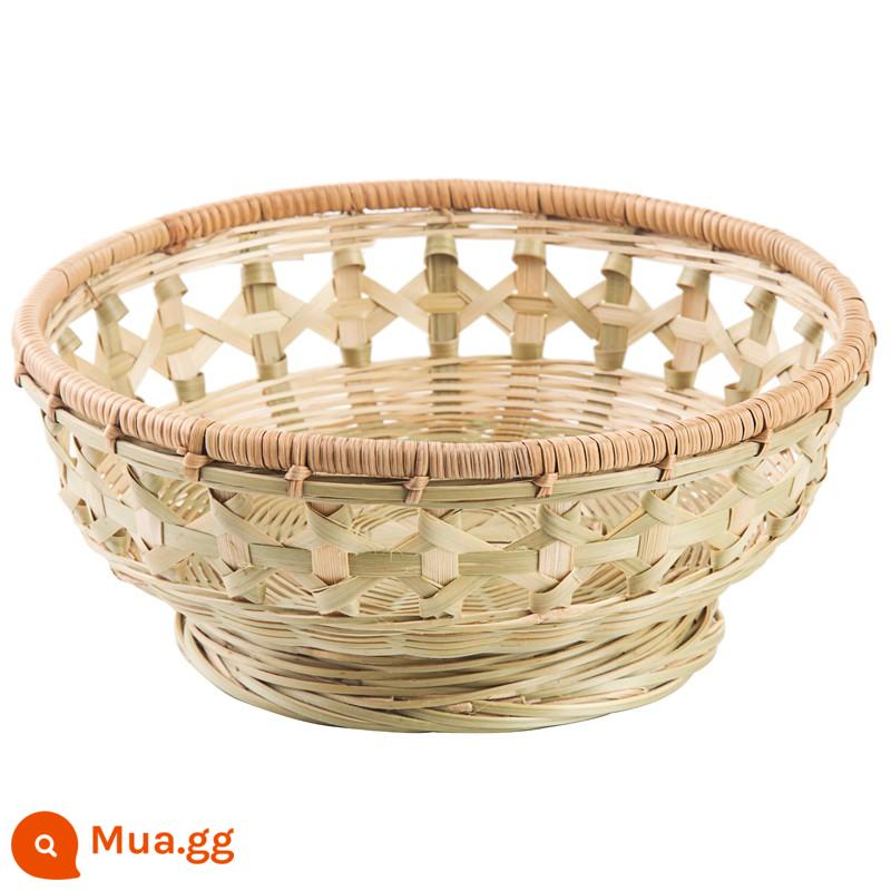 Rổ đan mây tre đan rổ hấp bánh mì rổ trái cây mây đan rổ bún hấp sản phẩm handmade hộ gia đình dệt khay đựng rổ rá tre bát hốt rác - Kích thước nhỏ: rộng 22cm * cao 8,5cm