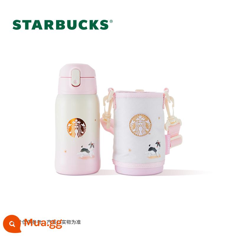 Starbucks Cup Thú Dễ Thương Series Bộ sưu tập Dễ Thương Quà Tặng Giá Trị Cao Mẫu Nam Nữ Học Sinh Cách Nhiệt Cốc Để Bàn Cốc - Dòng sản phẩm thú cưng dễ thương Bình giữ nhiệt bằng thép không gỉ hai đầu màu hồng