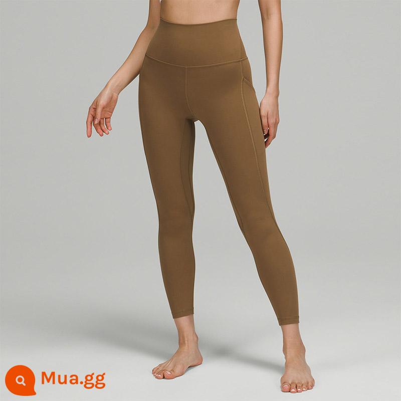 Quần bó thể thao lưng cao Align™ dành cho nữ 24" kiểu dáng màu khỏa thân丨lululemon丨LW5DRHA - vàng nâu